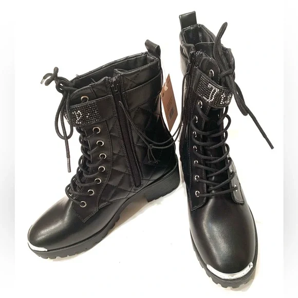 SOLD!! ✌️👋Juicy Couture “Opal” Quilted Combat Boots - Picture 2 of 4